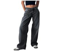 Vhersily Jeans da Donna A Vita Alta, in Denim, Pantaloni A Zampa, Y2K, Jean Svasati, Anni '80, Jeans Dritti, alla Moda, con Tasche per Jogging Fitness Sport Allenamento, per Indossare Nuovo Semestre