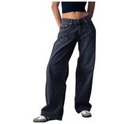 Vhersily Jeans da Donna A Vita Alta, in Denim, Pantaloni A Zampa, Y2K, Jean Svasati, Anni '80, Jeans Dritti, alla Moda, con Tasche per Jogging Fitness Sport Allenamento, per Indossare Nuovo Semestre