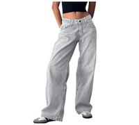 Vhersily Jeans da Donna A Vita Alta, in Denim, Pantaloni A Zampa, Y2K, Jean Svasati, Anni '80, Jeans Dritti, alla Moda, con Tasche per Jogging Fitness Sport Allenamento, per Indossare Nuovo Semestre