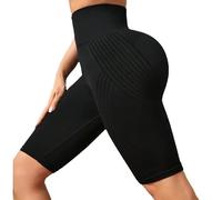 Vhersily Leggins 3D Anticellulite Donna Leggins Corti Estivi Donna Push Up Sculpture Lipedema a Compressione Controllo Graduata Anti Vita Alta Senza Cuciture Fitness Yoga Pantacollant Hot Pants