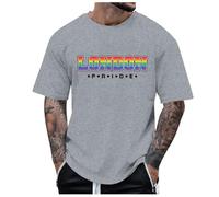Vhersily Maglietta Cotone Uomo, London Pride LGBT Festival Gay Pride March, Proud Retro Arcobaleno Magliette, Top di Moda per Palestra A Maniche Corte, Pigiama Primaverile, Asciugatura Rapida, Relax