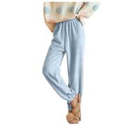 Vhersily Pantaloni Pigiama da Donna in Pile Corallo Caldo Addensato Morbido Peluche Flanella per Dormire A Casa Coulisse Comodi Soffici Pelosi Pigiami Indumenti Notte per Tempo Libero Teddy Sleepwear