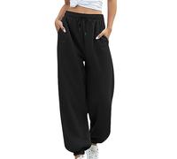 Vhersily Pantaloni Sportivi Donna Larghi Vita Alta Pantalone della Tuta Yoga con Tasche Pantaloni da Jogging Casual a Gamba Larga per Fitness Sport Jogger Running, per Indossare Nuovo Semestre