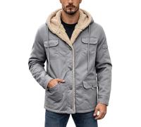 Vhersily Parka Uomo Invernale Giubbotto Foderato in Pile Antivento e Caldo Cappotti Lungo Giacca con Cappuccio Giacconi Multitasche alla Moda Caccia Confortevole Streetwear Autunno Inverno Termico