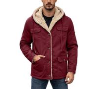 Vhersily Parka Uomo Invernale Giubbotto Foderato in Pile Antivento e Caldo Cappotti Lungo Giacca con Cappuccio Giacconi Multitasche alla Moda Caccia Confortevole Streetwear Autunno Inverno Termico