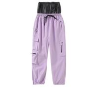 Vhersily Snowboard Impermeabile Pantaloni da Uomo Isolati Bretelle da Sci Pantaloni da Neve Donna Leggings Scozzesi Casual Pantalone da Lavoro Elastici Attrezzatura da Trekking per Arrampicata