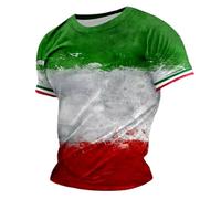 Vhersily T-Shirt da Uomo A Maniche Corte con Bandiera Italiana, Maglietta Intima Essenziale per Adulti, Atletica, Corsa, Palestra, Emblema Italia della Repubblica Italiana Simbolo Souvenir Vacanza