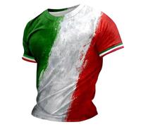 Vhersily T-Shirt da Uomo A Maniche Corte con Bandiera Italiana, Maglietta Intima Essenziale per Adulti, Atletica, Corsa, Palestra, Emblema Italia della Repubblica Italiana Simbolo Souvenir Vacanza