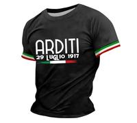 Vhersily T-Shirt da Uomo A Maniche Corte con Bandiera Italiana, Maglietta Intima Essenziale per Adulti, Atletica, Corsa, Palestra, Emblema Italia della Repubblica Italiana Simbolo Souvenir Vacanza