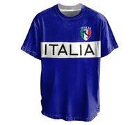 Vhersily T-Shirt da Uomo A Maniche Corte con Bandiera Italiana, Maglietta Intima Essenziale per Adulti, Atletica, Corsa, Palestra, Emblema Italia della Repubblica Italiana Simbolo Souvenir Vacanza