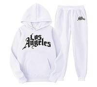 Vhersily Tuta Da Jogging Da Uomo, 2 Pezzi, Los Angeles Con Cappuccio E Pantaloni Sportivi Streetwear Style Y2K, Tuta Sportiva, Per Donna, per Indossare Nuovo Semestre, Da Lavoro, Per Autunno e Inverno