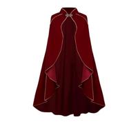 Vhersily Vestaglia da Regina Medievale per Adulti, Mantello in Velluto Reale, Halloween, Natale, Carnevale, Giochi di Ruolo, Spettacoli Teatrali, Costume Unisex, per Costumi Vichingo dal Vivo