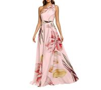 Vhersily Vestiti da Donna della Sera e Cerimonia Senza Maniche Abiti Lunga Da Damigella D'Onore Pieghettato Abito Maxi Chic Aderente Abiti Curvy Romantico Formale da Cocktail Vestito Sexydonna Hard
