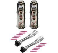 VHEUHZ 2 Supporto lampada Facelift + 2 Set di aggiornamento luci posteriori Compatibile con Renault CLIO 2 1998-2005 110231WP2