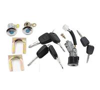 VHEUHZ Chiave di accensione N0501412 N0502200 Serratura per porta Nuckel Serratura Cilindro 6 Chiusure Sinistra Destra 9170.Y8 1608746380 Compatibile con Citroen C1 Peugeot 107 Toyota Aygo