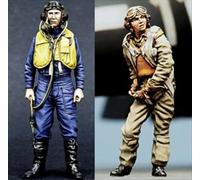 VHGHHVEJ 1/35 Soldato pilota americano della seconda guerra mondiale Kit di modello in resina ，non dipinto e non assemblato (2 uomini) //l9S6z2