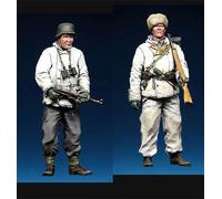 VHGHHVEJ 1/35 WWII German Soldier Resin Model Kit Non Dipinto e Non assemblato (2 Figure) //R9X7O12