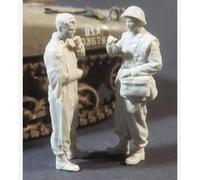 VHGHHVEJ 1/35 WWII Tank Soldier Resin Model Kit Non Dipinto e Non assemblato (2 Figure, Senza carro Armato) // R9X5O3