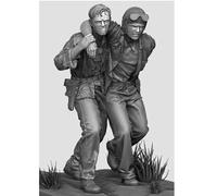 VHGHHVEJ 1/35 WWII Tank Soldier Resin Model Kit Non Dipinto e Non assemblato (2 Figure, Senza carro Armato) // R9X5O2