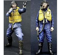 VHGHHVEJ 1/35 WWII US Pilot Soldier Resin Model Kit Non Dipinto e Non assemblato (2 Figure) //R9X6O6