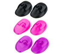 Vhjlfig 3 paia di copriorecchie in silicone per tinture per capelli | per doccia, impermeabili e antiscivolo, per casa, salone, parrucchiere