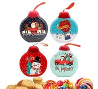 Vhjlfig Scatole di Natale | 4 pezzi riutilizzabili feste,scatola di immagazzinaggio per biscotti, per Natale, caramelle, torta, cupcake, pasticceria, cioccolato, snack, dessert, compleanno, sala