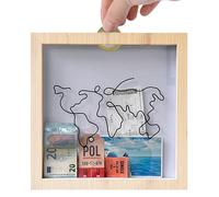 Vhjlfig Ticket Shadow Box Adventure Archive Box Frame Con Slot On Top Legno 20x20cm Avventura Archivio Scatole Cornice Scatole di Memoria Da Viaggio Per Film Viaggi Eventi Sportivi Concerti Biglietti
