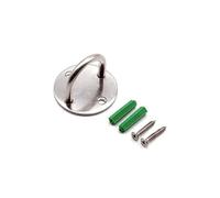 VHKJewE 1 set di ganci da soffitto con vite, a forma U, gancio bloccaggio, piastra occhiello in acciaio inossidabile, for casa/esterni/marini(L)