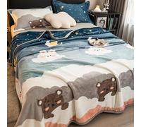 VHKJewE Coperta for letto Rabbit Star Sherpa Fleece Blanket Coperte for divani Super calde(150x200cm)