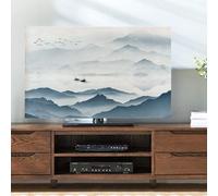 VHKJewE Copertura antipolvere for schermo in tessuto liscio for televisione/computer, motivo dipinto di paesaggi, 19-65 pollici(B,24in(59x35cm))