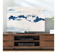 VHKJewE Copertura for TV LCD LED da 55 pollici, 50, curva, 65, stampata, in tessuto impermeabile e morbido(A,45in(105x63cm))