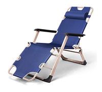 VHKJewE Sedia pieghevole, sedia da ufficio, spiaggia, casa, pigra, 178 * 52 25 cm resistente(Blue)