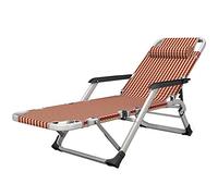 VHKJewE Sedia pieghevole Siesta Balcone Tempo libero Schienale pigra portatile da spiaggia Casa multifunzione 178x65x25cm Resistente(Red)