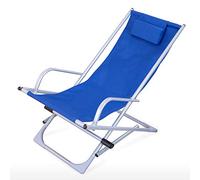VHKJewE Sedia reclinabile da spiaggia, balcone, for interni ed esterni, pieghevole, for pausa pranzo e tempo libero, sedia, 150 * 63 76 cm, resistente(Blue)