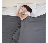 VHOME Coperta termica per dormienti caldi, 100% bambù, coperta estiva per adulti e bambini, leggera, traspirante, può mantenere il corpo fresco per il sudore notturno, grigio scuro, 150x200 cm