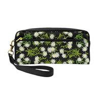 VHPNWJOB Stella alpina svizzera floreale, Borsa per il trucco Borsa per cosmetici Borsa da viaggio portatile da toilette Astuccio in pelle per donne e ragazze