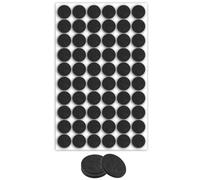 Vhtanop 60 Pezzi Feltrini Sedie Rotondi, Ø 15 mm Autoadesivo Feltro ad Alta Densità per Mobili Pesanti, Antigraffio e Riducono il Rumore - Nero