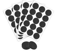 Vhtanop 60 Pezzi Feltrini Sedie Rotondi, Ø 30 mm Autoadesivo Feltro ad Alta Densità per Mobili Pesanti, Antigraffio e Riducono il Rumore - Nero