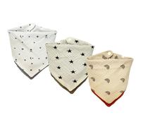 Vhtanop Bavaglino Neonato Mussole, 3 Pezzi Bavaglini Neonata set 100% Cotone, Bavette Neonato Bandana, Bavaglini Neonato, Bambino Assorbenti Morbidi Panno Drool per 0-36 Mesi