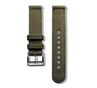 VHTDFEVXO Cinturino in Pelle per Orologio, Cinturini for Orologi Militari Impermeabili in Tela da Uomo e Donna 18 mm/20 mm/22 mm/24 mm con Perno a sgancio rapido(Green,24mm)