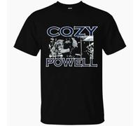 VHUGrtiok Cozy Powell Dance with The Devil T-Shirt Cotton Unisex Black M