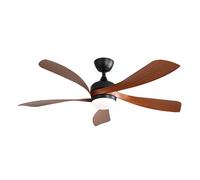 VHV Deckenventilator mit Beleuchtung 132 cm, Deckenventilator Leise mit Licht und Fernbedienung, LED Dimmbar, DC Motor Umkehrbar, 6 Geschwindigkeiten für Schlafzimmer Wohnzimmer (Dunkle Holzmaserung)