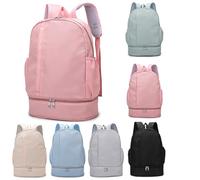 VHVYWY Borsone da Nuoto Donna, Borsone Bambina Sacca Borsa Sportiva con Scomparto per Scarpe, Zaino Palestra in Tessuto Oxford Leggero da Viaggio per Ragazze Light Pink
