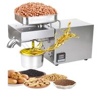 VHVYWY Pressa per Olio Elettrica, Macchina per Spremitura Dell'Olio D'Oliva, Macchina per Spremitura Caldo e Freddo 800 W per Semi di Lino, Arachidi, Canapa, Sesamo, Girasole E Noci Mechanical