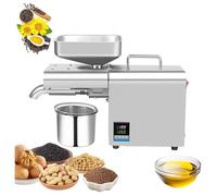 VHVYWY Pressa per Olio Elettrica, Macchina per Spremitura Dell'Olio D'Oliva, Macchina per Spremitura Caldo e Freddo 800 W per Semi di Lino, Arachidi, Canapa, Sesamo, Girasole E Noci Thermostat