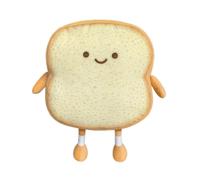 VHYHCY - Almohada de pan tostado, divertida almohada de peluche, peque a y linda almohada de sof (pan tostado dorado)