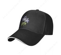 VI olet Columbine Flower Illustration Baseball cap Beach Derby Hat New in The Hat Women Beach Fashion Men's