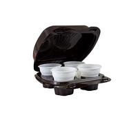 Vi.Pac 50 Contenitori KAFFEBox Pet caffè Asporto Bicchierini Caffe Confezioni plastica Coperchio Termici Trasporto Bar Coffee (4 caffè)