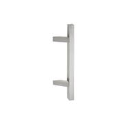 VI.TEL. Coppia Maniglioni per Porta Portone Liscio Zancato In Acciaio Inox Satinato Per Porte Interne Esterne Serramenti E Negozi serie Acciaroli Z 2 Pezzi