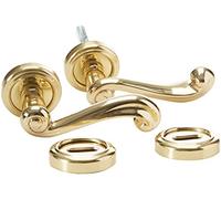 VI.TEL. F0238 R8 40 Coppia di Maniglie per Porte, Oro